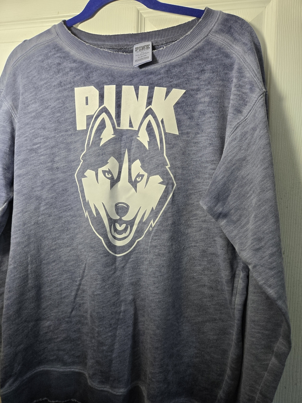 Victoria's Secret PINK Vintage Collegiate Collection UCONN Huskies Sweatshirt
